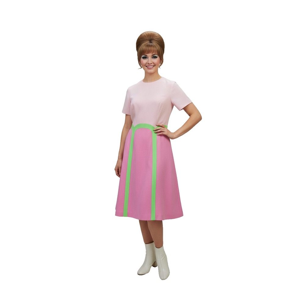 Vintage Dress S-M 1960s Linen Blend Dress Jay Anderson For Posh Classic Mod